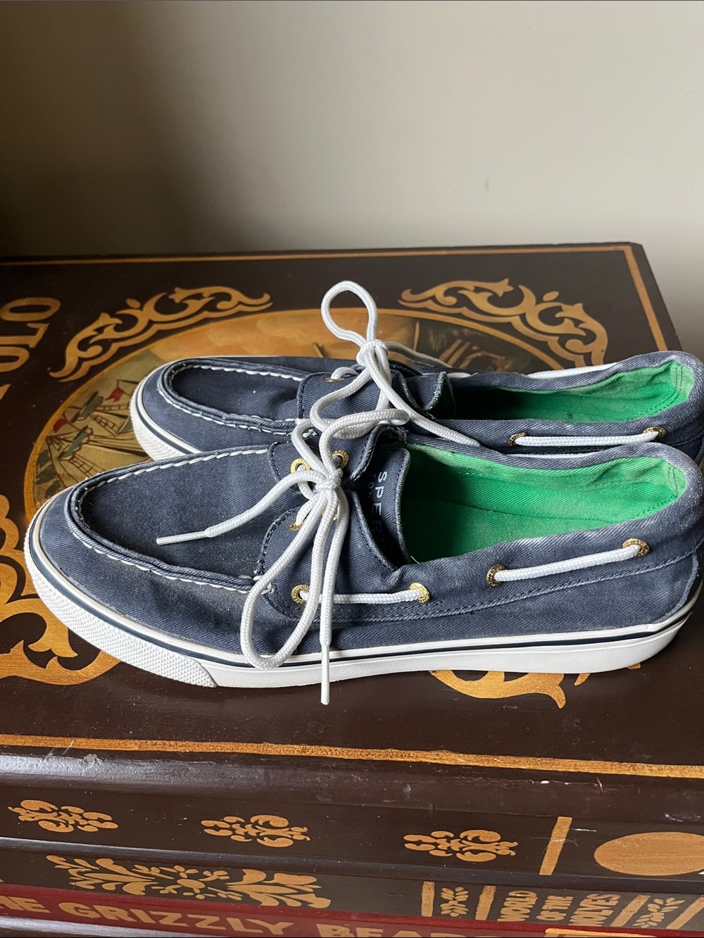 Sperry Top-sider Navy Canvas Boat Shoes